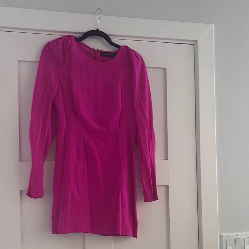 Thakoon Fuchsia Long Sleeve Dress